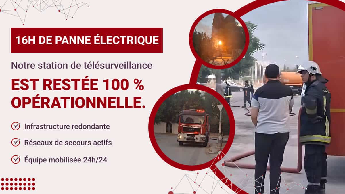 Télésurveillance continue en Tunisie assurée par Ange Gardien même en panne électrique